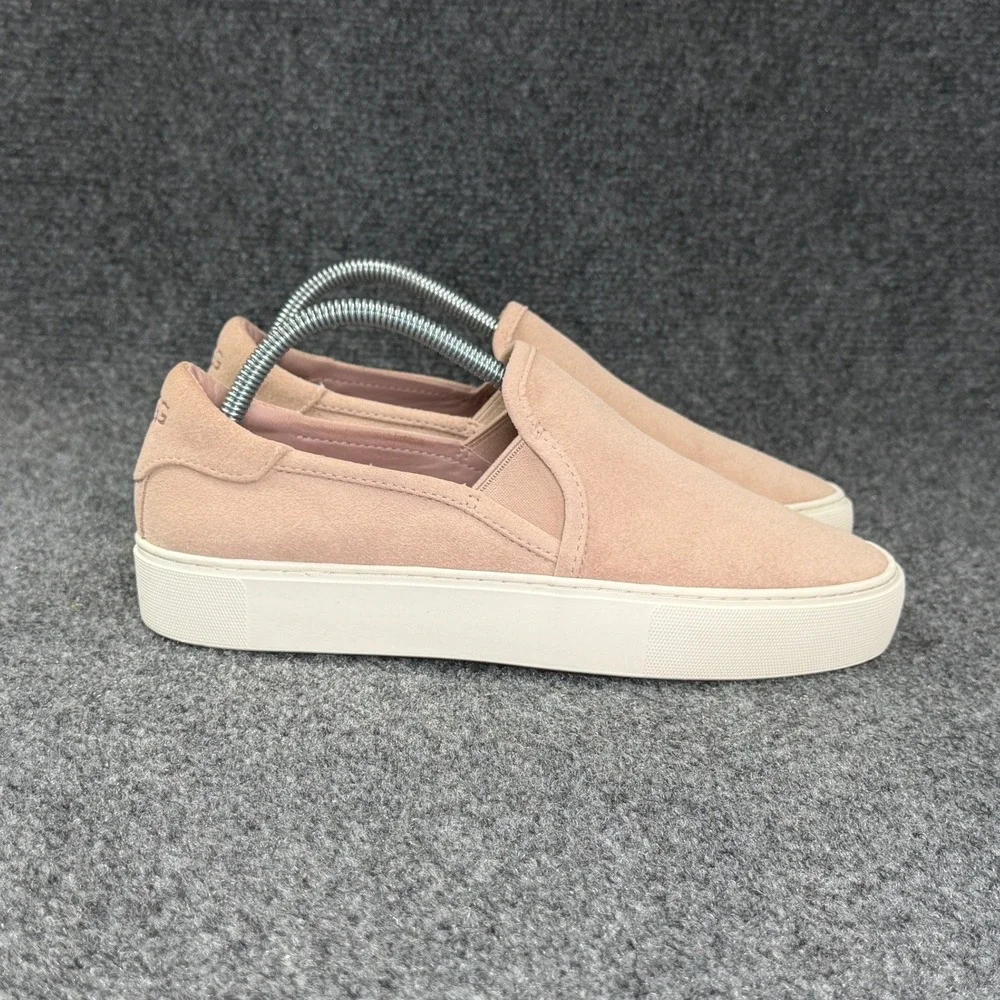UGG Jass Slip On Sneakers Women's 9 Soft Pink Suede Casual Platform Loafer Shoes